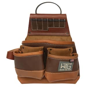 Leather Roofer Left Pouch Leather Brown