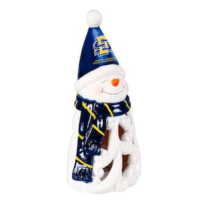 South Dakota State University Snowman LED Christmas Garden Statuary, 8 in.