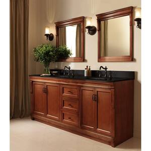 Naples 60 in. W Bath Vanity Cabinet Only in Warm Cinnamon for Double Bowl