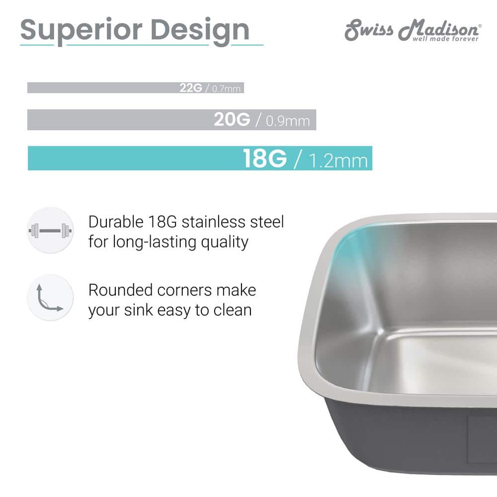 Toulouse 32 x 21 Stainless Steel Dual Basin Undermount Kitchen Sink