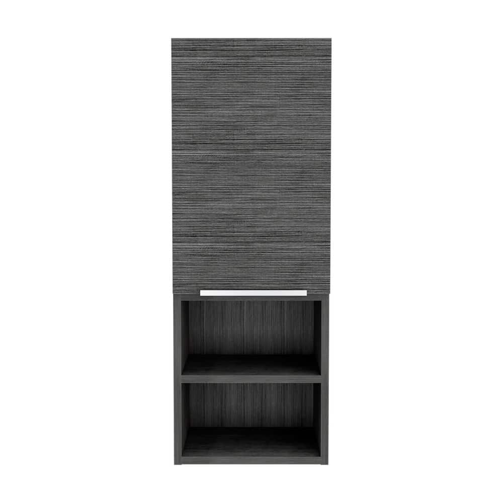 11.81 in. W x 32.17 in. H Rectangular Gray Particle Board Surface Mount Medicine Cabinet without Mirror price history on PriceWatchPro
