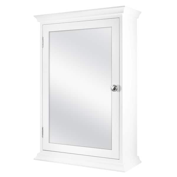 Home Decorators Collection 19-7/8 in. W x 28-1/4 in. H Fog Free Framed  Recessed Mount Extended Storage Bathroom Medicine Cabinet in White w/ Mirror  45428 - The Home Depot