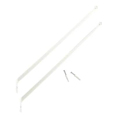 12 in. x 1 in. White Shelving Support Bracket (2-Pack)