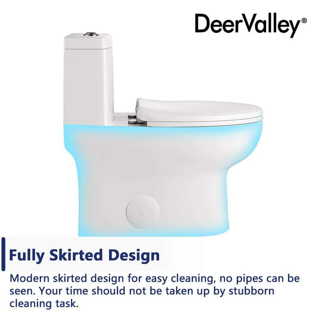 White Ceramic Elongated Dual Flush Floor Mounted Toilet