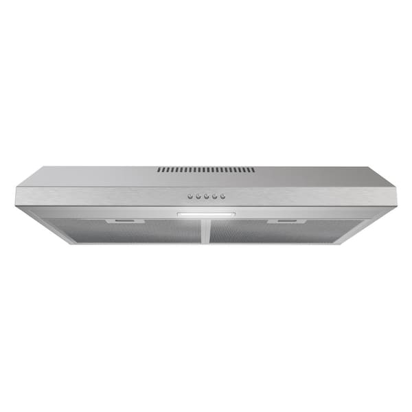 30 in. 80 CFM Ferla Ducted Under Cabinet Range Hood in Stainless Steel, Mesh Filters, Push Button Control, LED Light