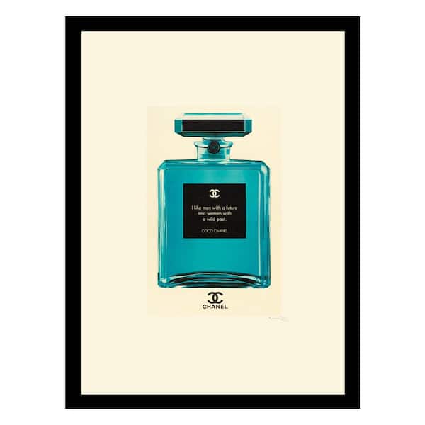 VENICE BEACH Collections Glam Perfume Bottle, Classic Quote by Fairchild Paris Framed Graphic Print Abstract Poster Art Print 18 in. x 14 in.