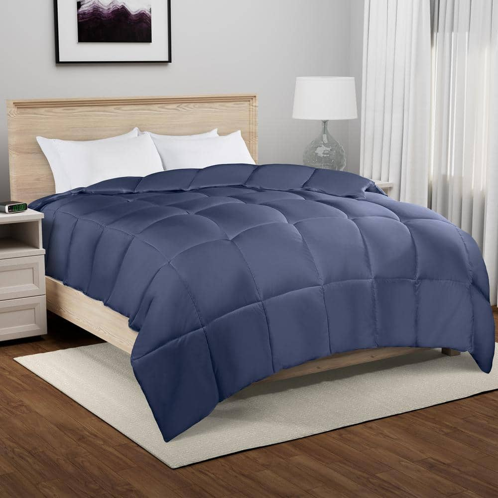 Serta Memory Flex All Season Warmth Blue King Down Alternative Comforter