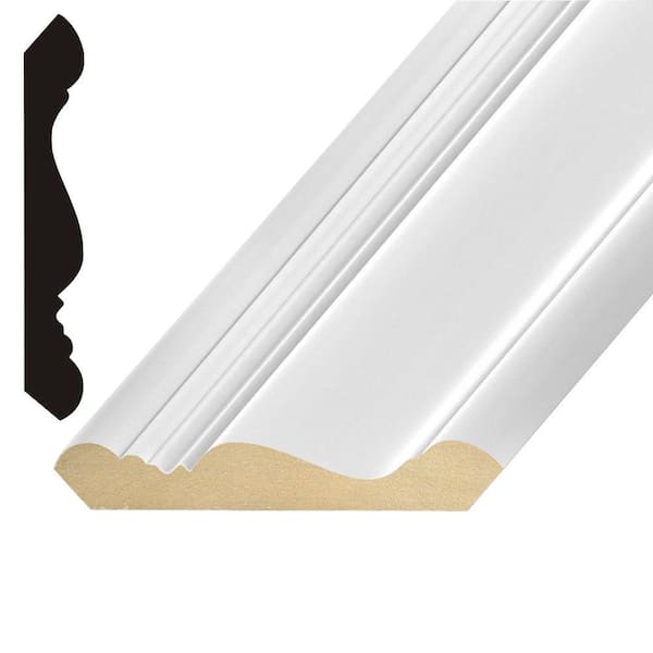 Kelleher Craftsman 11/16 in. x 4 in. Double Primed Pine Crown Moulding