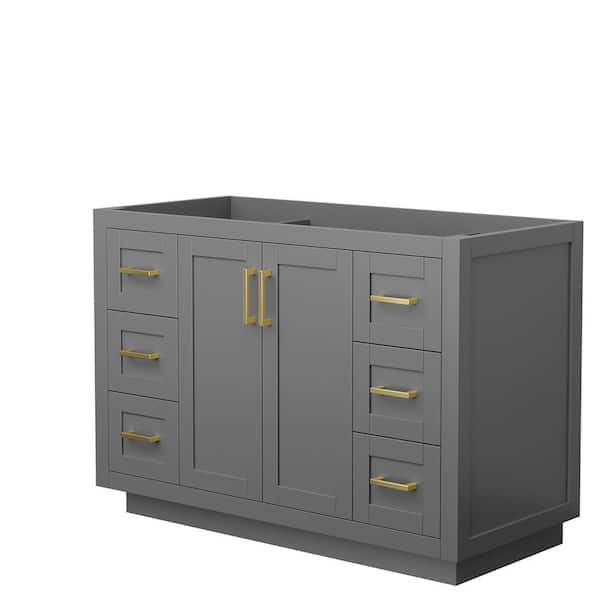 Wyndham Collection Miranda 47.25 in. W x 21.75 in. D Single Bath Vanity Cabinet Only in Dark Gray