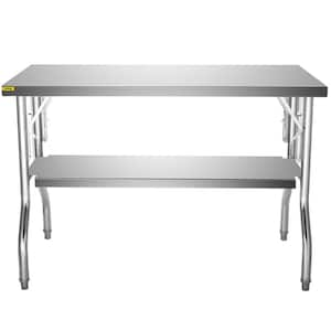 Commercial Prep Table Stainless Steel 48 in. W Kitchen Prep Table