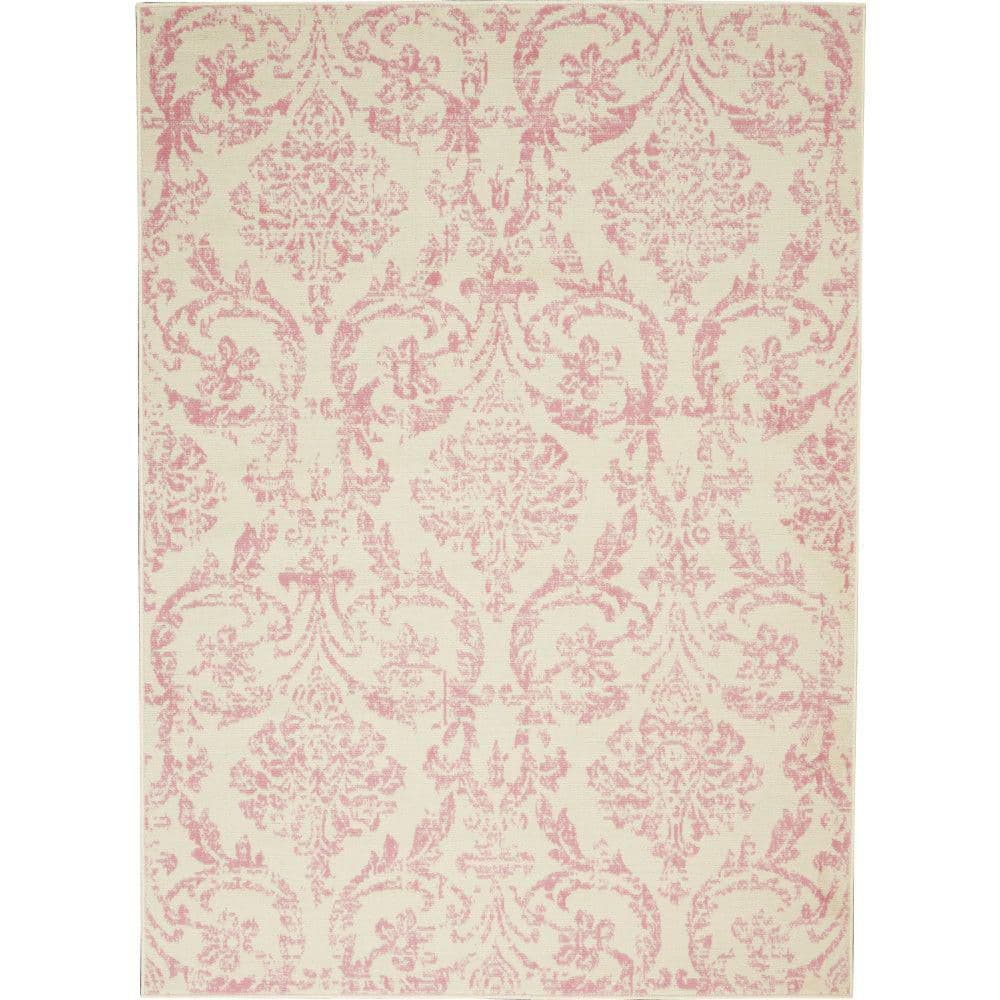 Jubilant Ivory/Pink 4 ft. x 6 ft. Persian Vintage Area Rug price history on PriceWatchPro