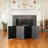 Oriental Furniture 2 ft. Short Woven Fiber Folding Screen - 4