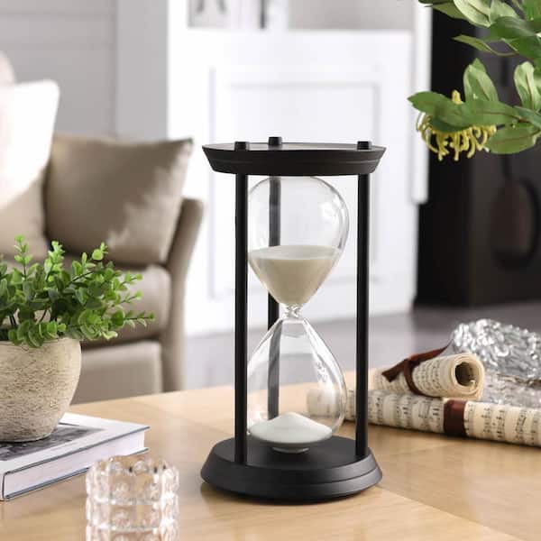 HEMSLY INC Black Grand Decorative Hourglass 11094 - The Home Depot