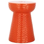SAFAVIEH Daphne Orange Ceramic Garden Stool ACS4523D