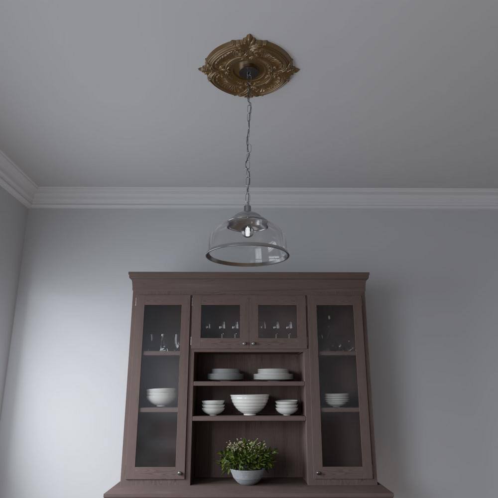 Attica 16'' Metallic Gold Thermoformed PVC Ceiling Medallion