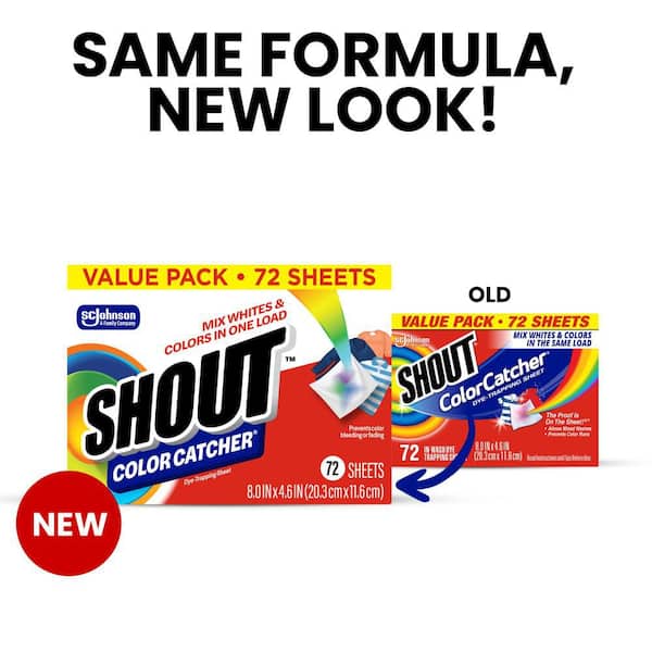 Color Catcher, Dye-Trapping Sheets, 72 Sheets Fabric Stain Remover