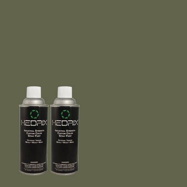 Hedrix 11 oz. Match of PPU11-20 Congo Flat Custom Spray Paint (2-Pack)