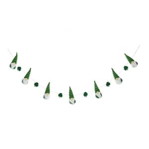 72 in. Fabric St. Patrick's Gnomes and Shamrocks Garland