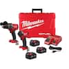 Milwaukee M18 FUEL 18- V Lithium-Ion Brushless Cordless Hammer Drill and Impact Driver Combo Kit (2-Tool) with (3) 5.0Ah Batteries 3697-22-48-11-1850