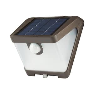 SWL 30-Watt, Bronze, Motion Activated, Outdoor Integrated LED Solar Wedge Light, Dusk to Dawn, 500 Lumens, 4000K