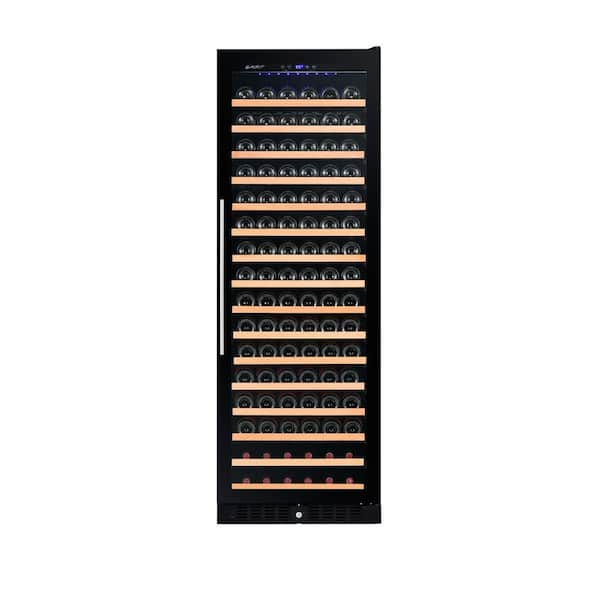 Smith & Hanks 166-Bottle Single Built in Wine Cooler in Smoked Glass