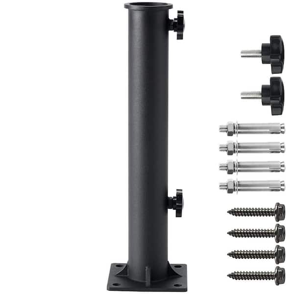 Stainless Steel Patio Umbrella Bracket for 1.5 in.-2 in. Umbrella Insert and Outdoor Ground Fixing Parasol Base