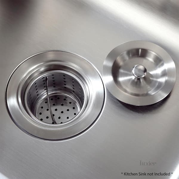 Ticor 3.5-inch Stainless Steel (Silver) Deluxe Strainer Drain TDELUXE