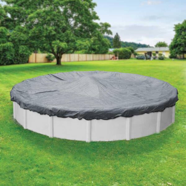Robelle Dura-Guard Mesh 21 ft. Round Gray and Black Mesh Above Ground Winter Pool Cover