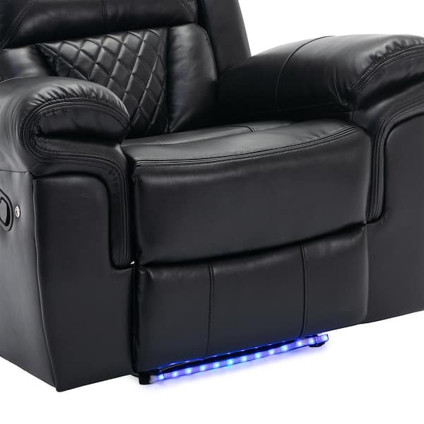 Merax Black Recliner Chair – LED Lighting & Ultimate Comfort - Image 5