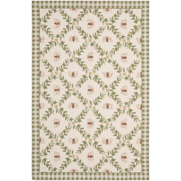 Chelsea Ivory/Green 9 ft. x 12 ft. Border Area Rug