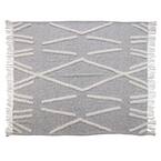 Abstract Zigzag Black Melange Pure Cotton Decorative Throw Blanket