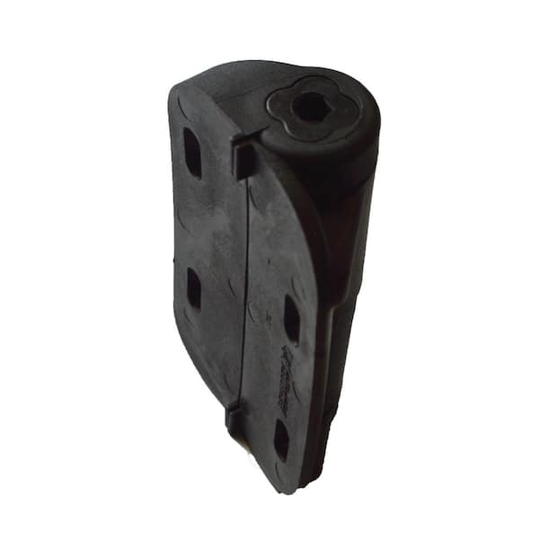 Black Nylon Polymer Self-Closing Adjustable Gate Hinges with Alignment Legs (2-Pack)