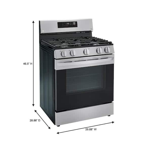 5.4 cu. ft. Capacity Gas Single Oven Range with Oval Burner and Griddle