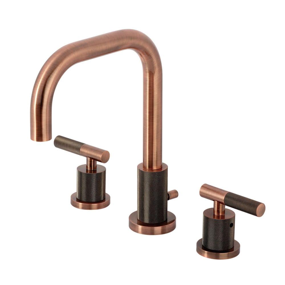 Convergent Deck Mount 2-Handle 8 in. Widespread Bathroom Sink Faucet with Pop-Up Drain in Antique Copper price history on PriceWatchPro
