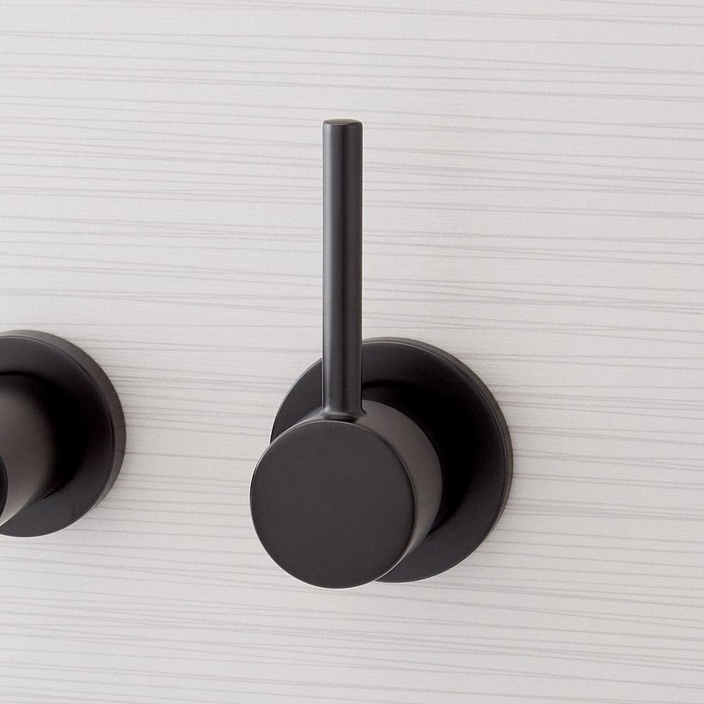 Polished Nickel Wall Mounted Modern Bathroom Faucet