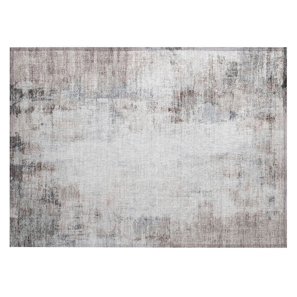 Chantille Machine Washable Indoor/Outdoor Abstract ACN2171 Taupe 1 ft. 8 in. x 2 ft. 6 in. Accent Rug