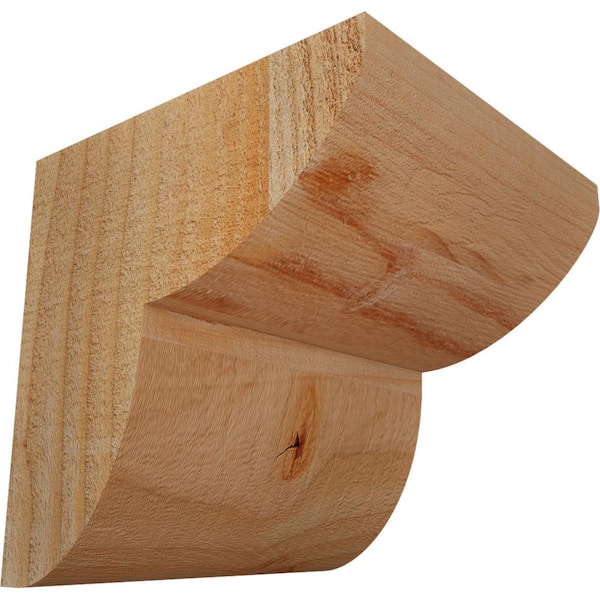 Ekena Millwork 6 in. x 6 in. x 6 in. Douglas Fir Carmel Smooth Corbel