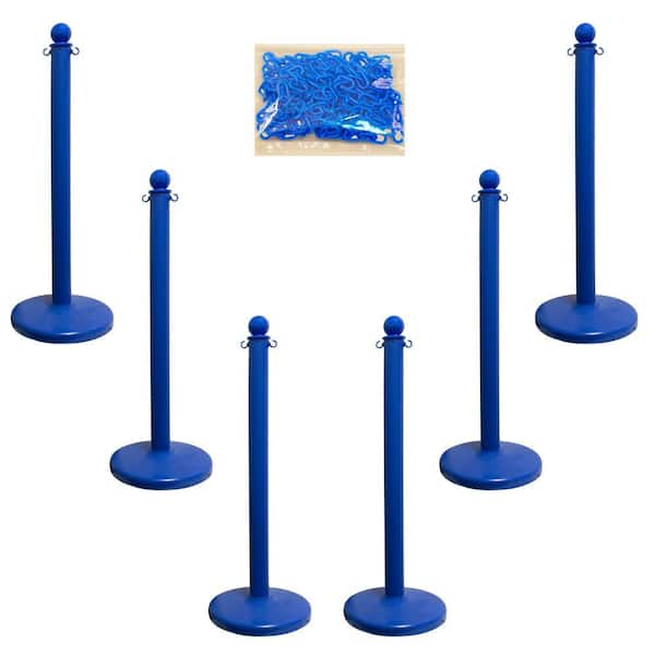 Medium Duty Blue Stanchion and Chain Kit