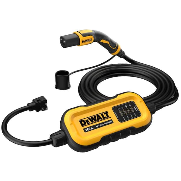 Level-2 Portable Electric Vehicle EV Charger up to 16 Amps, 120-240-Volt AC 3.8 KW, 25 Ft. Cable, Weatherproof, NACS