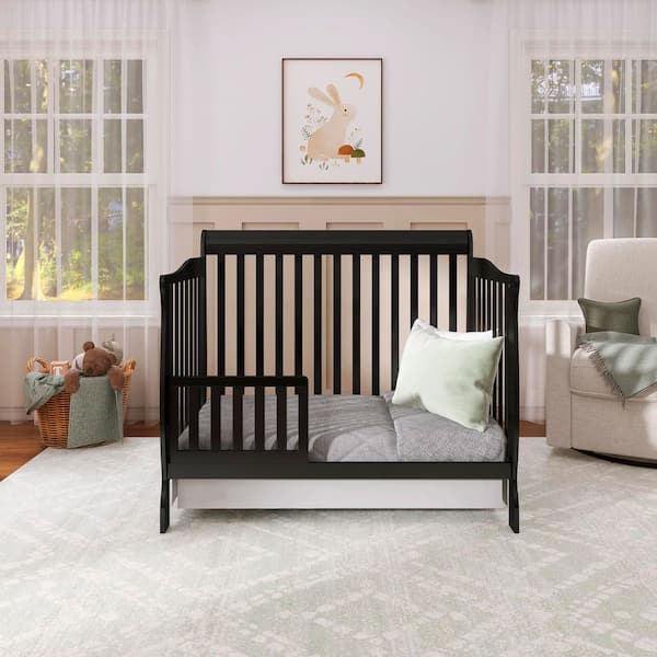 Dream On Me Black Ashton Convertible 5-in-1 Crib 660-K - The Home