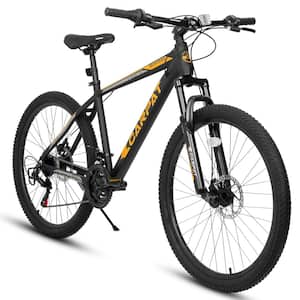 26 in. Adult Mountain Bike with Aluminum Frame Shock and 21-Speed Disc Brake in Orange
