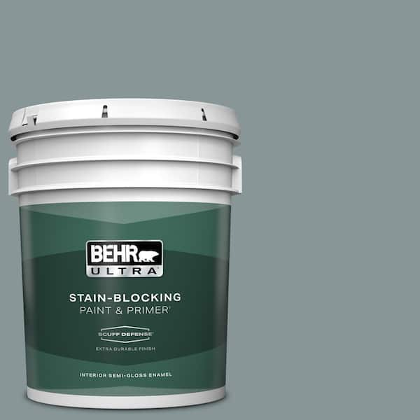 BEHR ULTRA 5 gal. #PPU12-15 Atmospheric Extra Durable Semi-Gloss Enamel Interior Paint & Primer