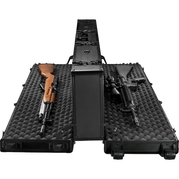 BARSKA 50 in. Double Sided Rifle Protective Hard Case with Wheels and Foam  BH13652 BH13652 - The Home Depot