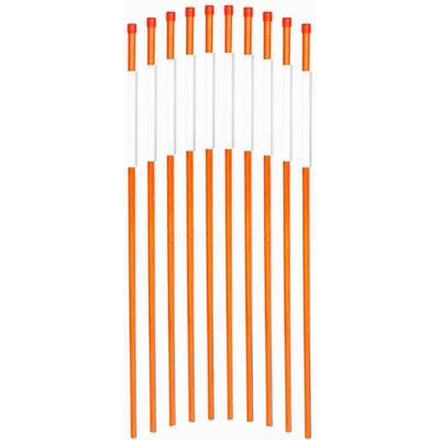 Reflective Driveway Markers 72 in. Orange 50-Pack 5/16 in. Dia Solid Snow Poles Snow Markers