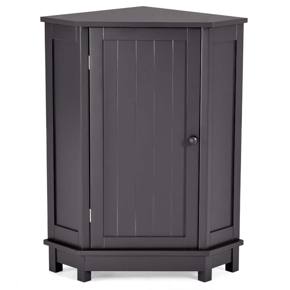 Modern 17.5 in. W x 17.5 in. D x 31.5 in. H in Grey MDF Triangle Ready to A
