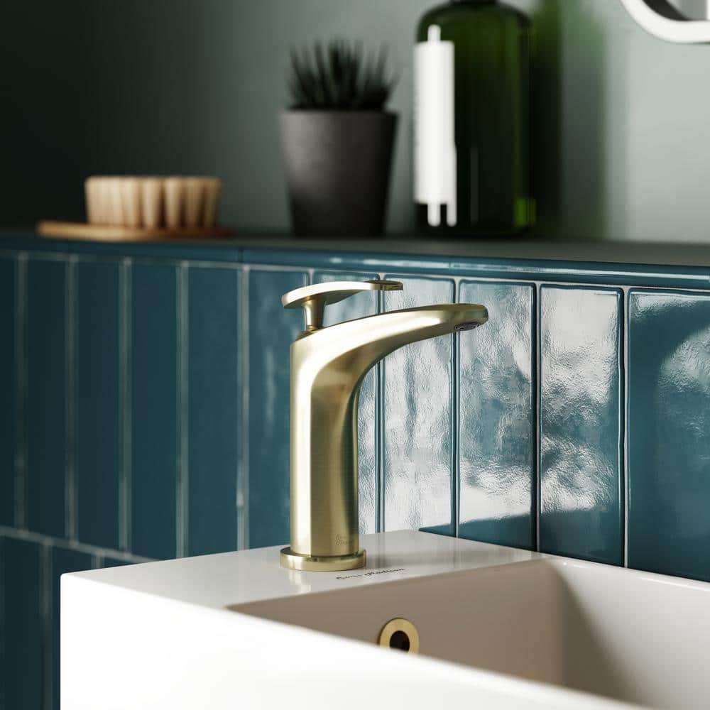 Sublime Brushed Gold Single-Handle Bathroom Faucet