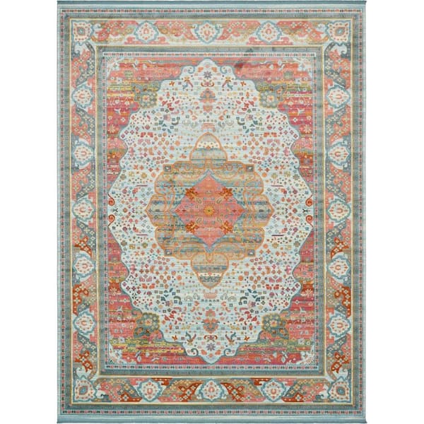 Unique Loom Baracoa Malecon Light Blue 10' 0 x 13' 1 Area Rug