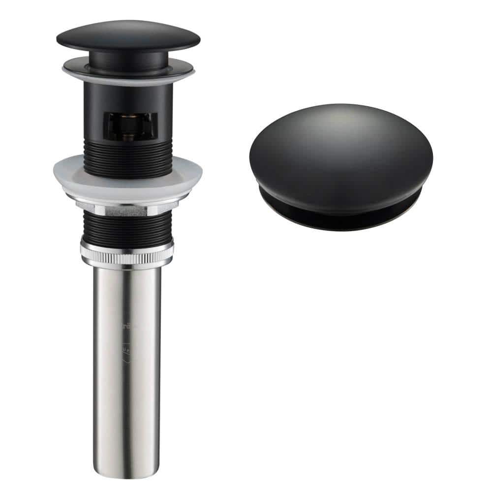 Brass 2.6 in. Pop-Up Drain for Bathroom Sink with Overflow in Matte Black price history on PriceWatchPro