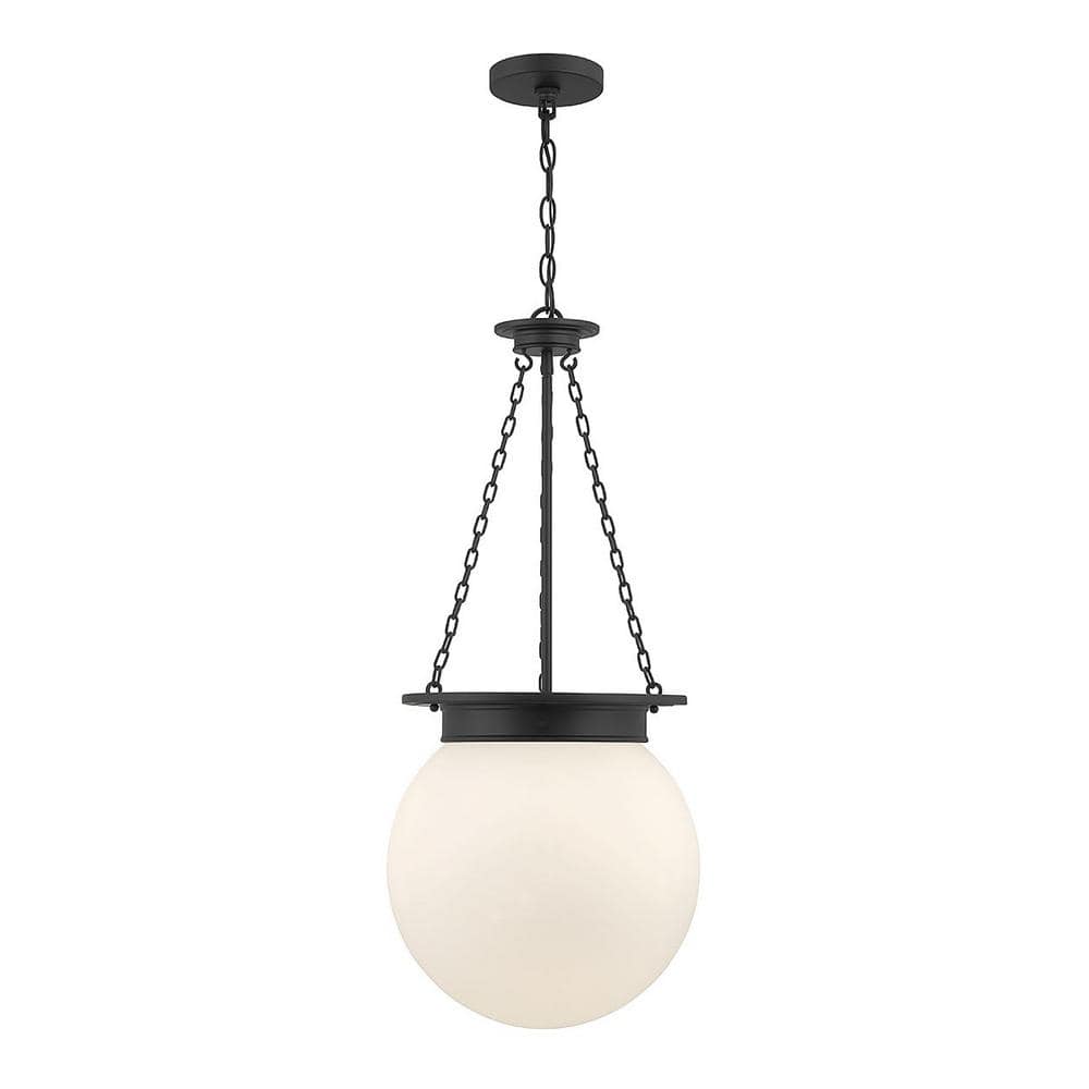 Manor 3 Light Pendant in Matte Black