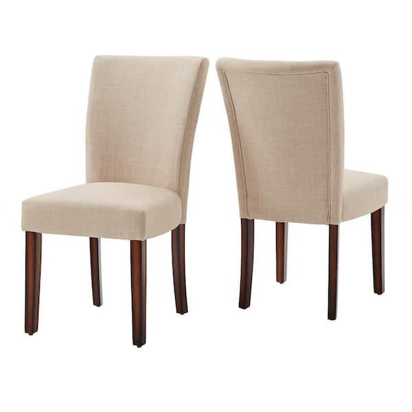 HomeSullivan Beige Linen Parsons Dining Chairs (Set of 2)